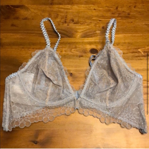 Free People Lucia Underwire Bra Blue New - Picture 4 of 5